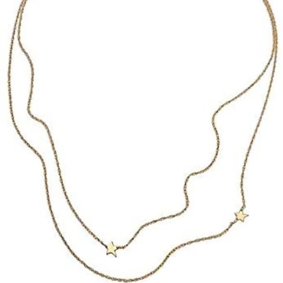 LAST ONE! Dainty Gold Star Layering Necklace NEW - Picture 2 of 7